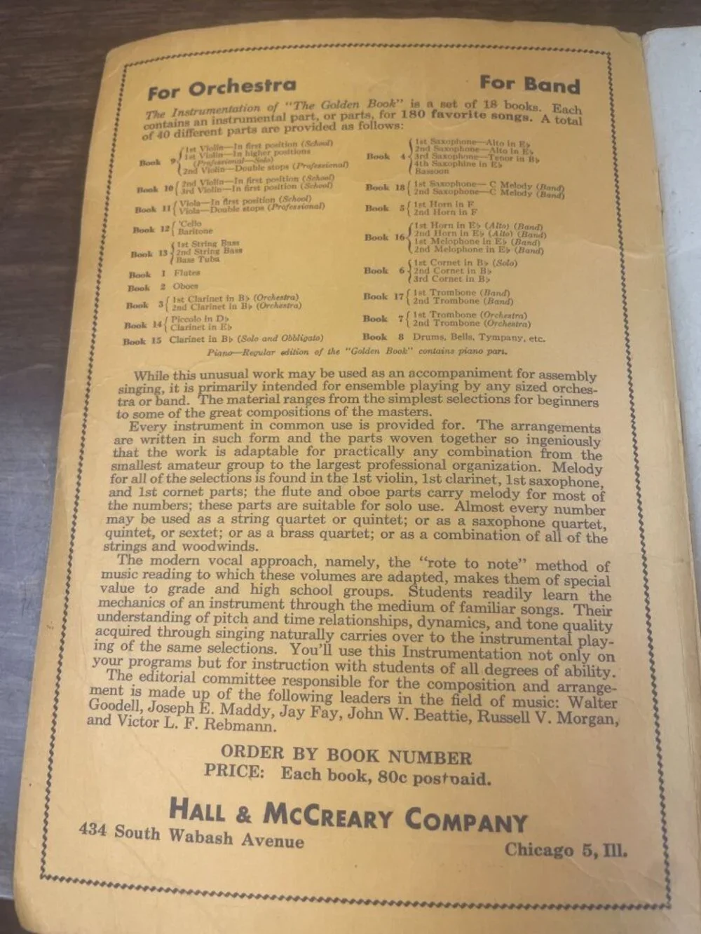 The Golden Book Of Favorite Songs By Hall & McCreary Company Vintage Sheet Music